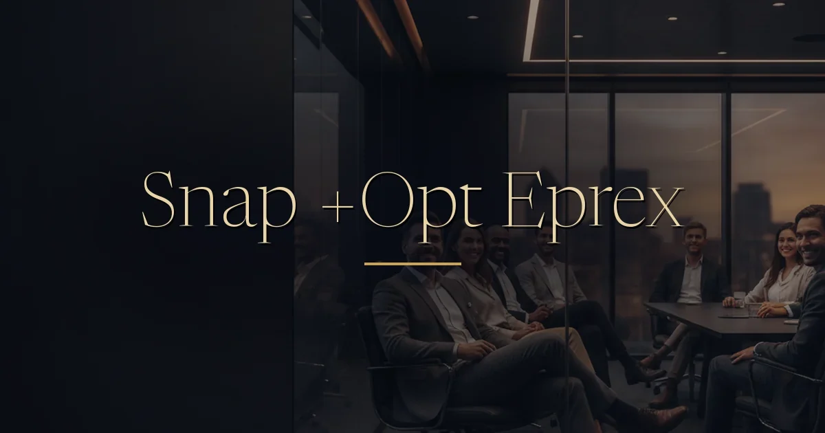Rever numa cadência fixa, Snap +Opt Eprex Snap +Opt Eprex: Rever numa cadência fixa